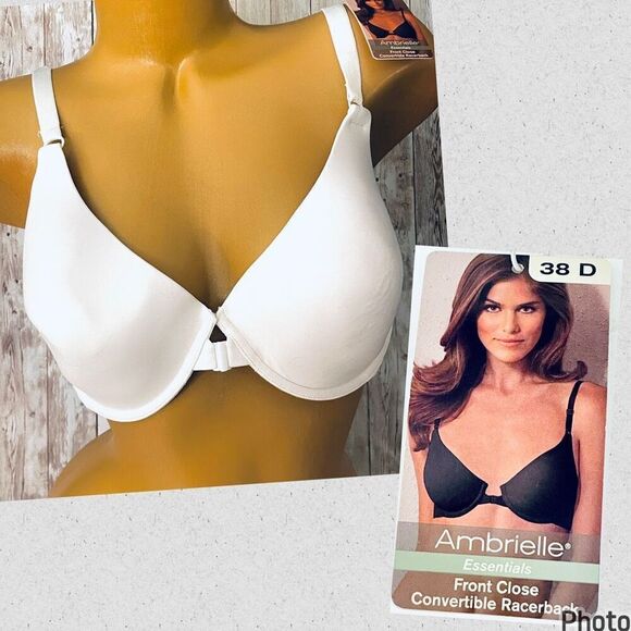 NWT Vintage White 34C Ambrielle Smooth Revolution Front Close Back Smoothing Bra - Picture 1 of 12